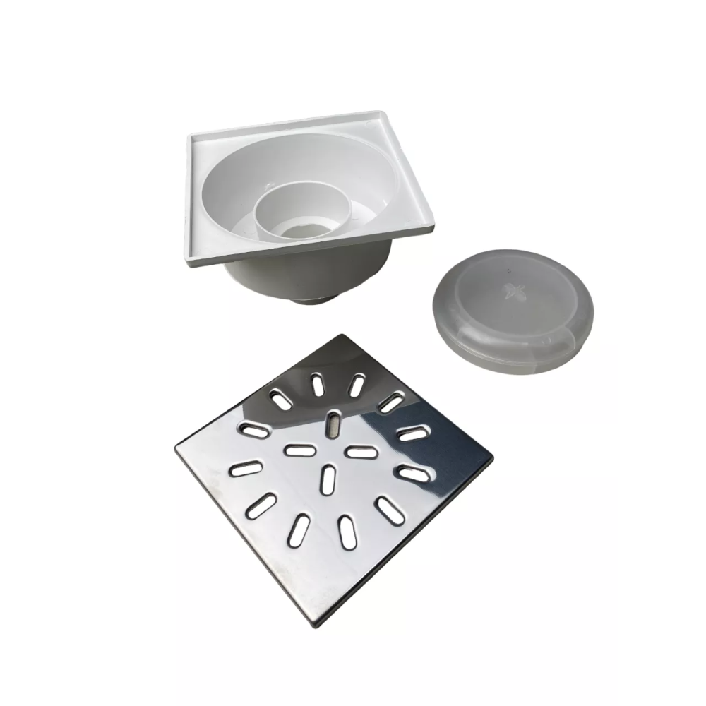 Трапп верт. D110 нержавеющая решетка 150х150 сухой затвор Трапп верт. D110 нержавеющая решетка 150х150 сухой затвор