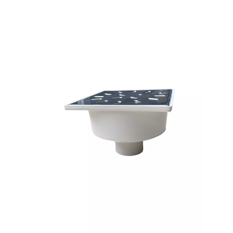 Трапп верт. D50 нержавеющая решетка 150х150 сухой затвор