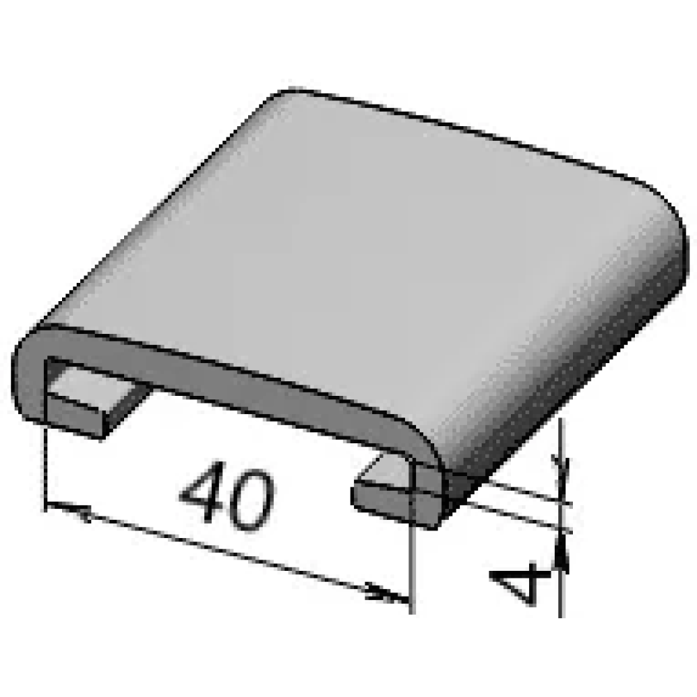 профиль ПВХ ( поручень для перил 40*4 коричневый) профиль ПВХ ( поручень для перил 40*4 коричневый)