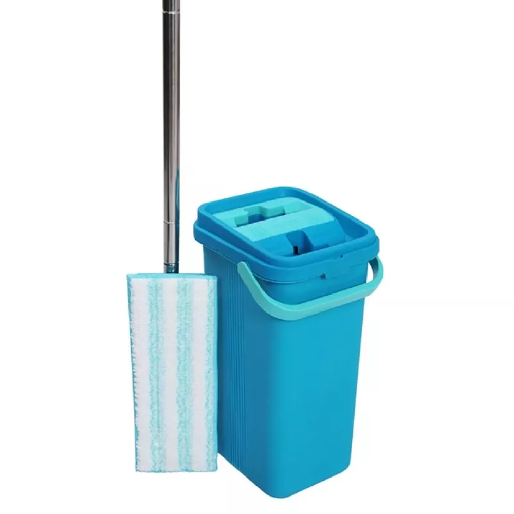 Набор для уборки: ведро с отжимом на два отделения 6+6л и швабра с мопом PL-16 Набор для уборки: ведро с отжимом на два отделения 6+6л и швабра с мопом PL-16