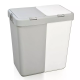 Корзина для белья двойная 40+40л, корзина для сортировки грязного белья 40+40л