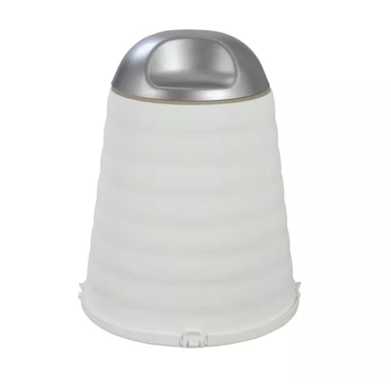 Мусорное ведро на 7л пластиковое белое, 24*24*30см