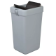 Відро для сміття на 40л пластикове сіре, з поворотною кришкою 35*28*59см Відро для сміття на 40л пластикове сіре, з поворотною кришкою 35*28*59см