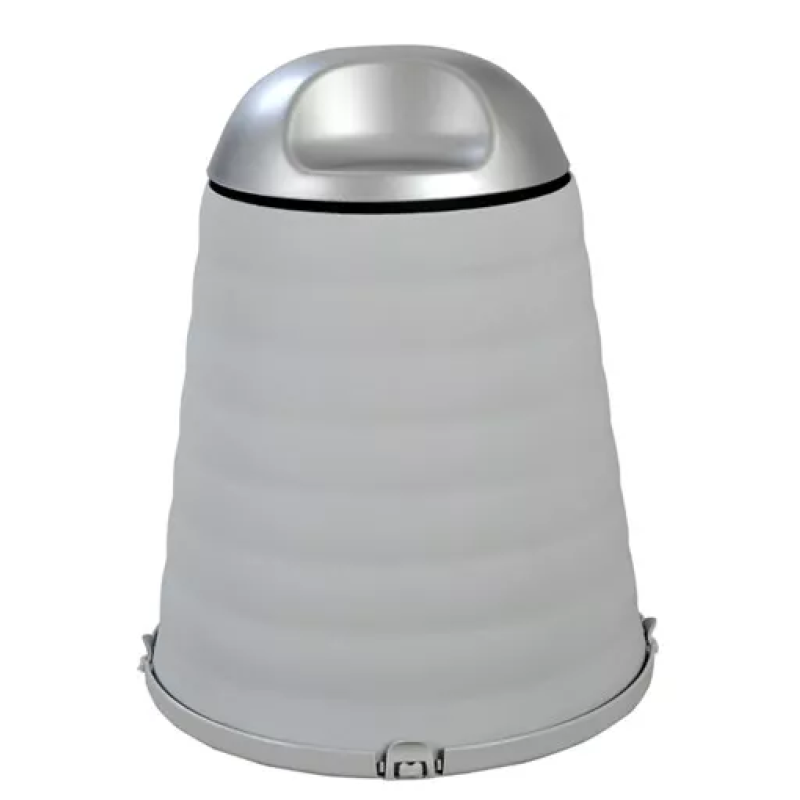 Мусорное ведро на 7л пластиковое серое, 24*24*30см