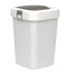 Відро для сміття на 8л пластикове біле, з поворотною кришкою 22,5*22,5*30см Відро для сміття на 8л пластикове біле, з поворотною кришкою 22,5*22,5*30см