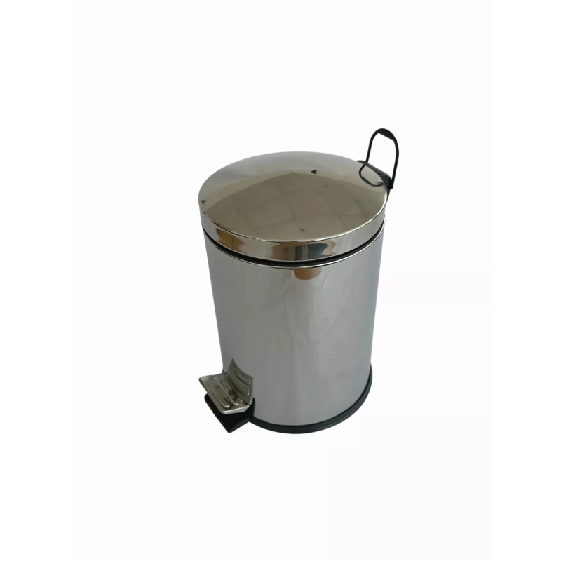 4516.2435 Мусорное ведро с педалью круглое 12л черное, диаметр 25см, высота 36см