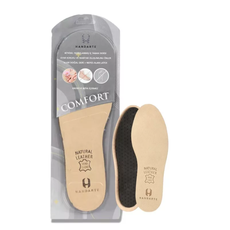 Стельки кожаные латексные антибактериальные COMFORT (37-38 размер)