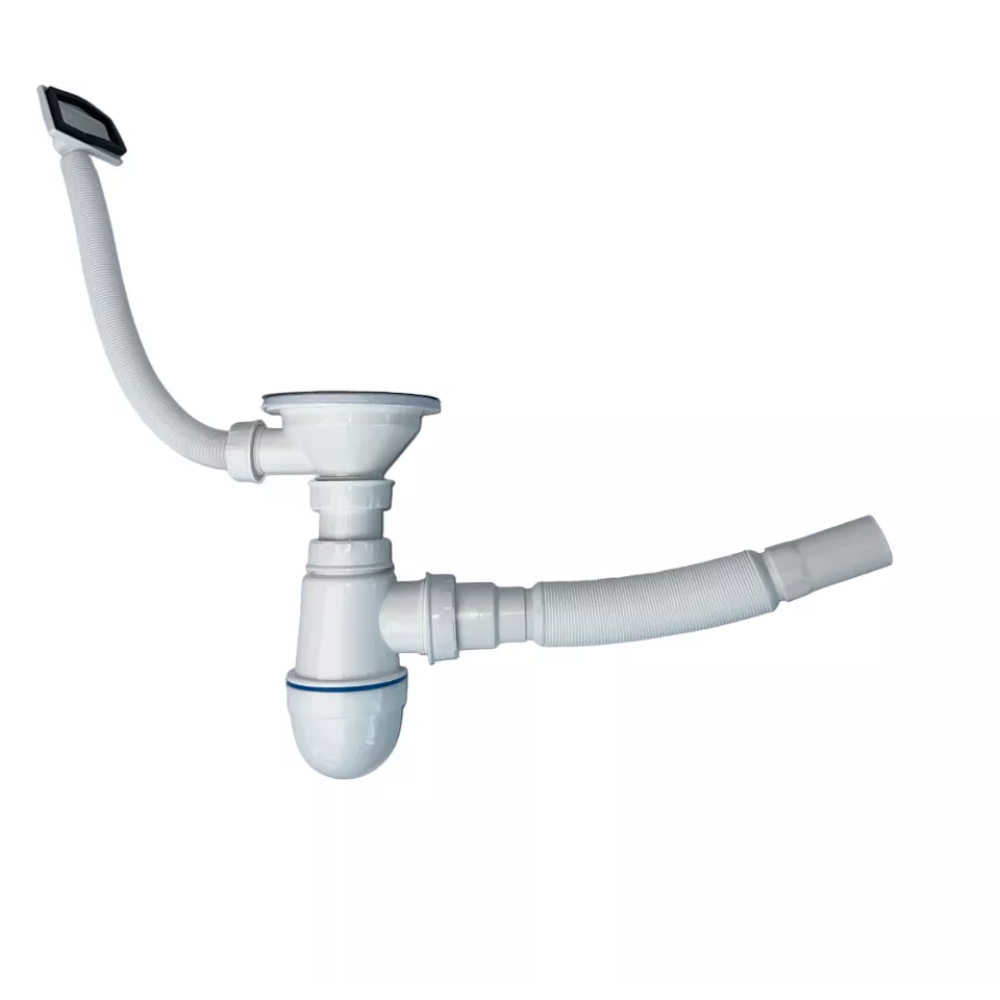 Сифон 115мм диаметром, 32мм труба, с переливом