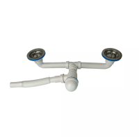 Double siphon 115mm diameter, 32mm pipe with overflow Double siphon 115mm diameter, 32mm pipe with overflow