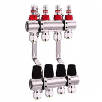 Коллектор для т.п. с расходом. 4в 1х3/4" DJOUL (1/3) с евроконусом