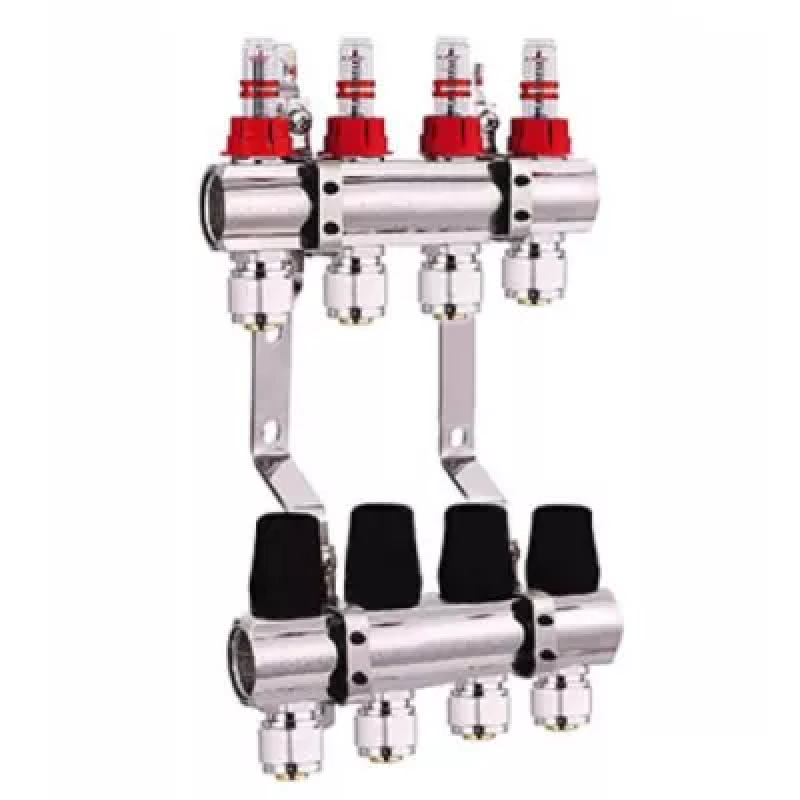 Коллектор для т.п. с расходом. 4в 1х3/4" DJOUL (1/3) с евроконусом