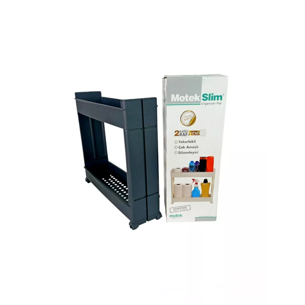 Полка-органайзер двухъярусная на колесах пластиковая, полка-этажка напольная Полка-органайзер двухъярусная на колесах пластиковая, полка-этажка напольная