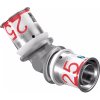 Коліно Uponor S-Press PLUS 45° латунне 25-25 Коліно Uponor S-Press PLUS 45° латунне 25-25