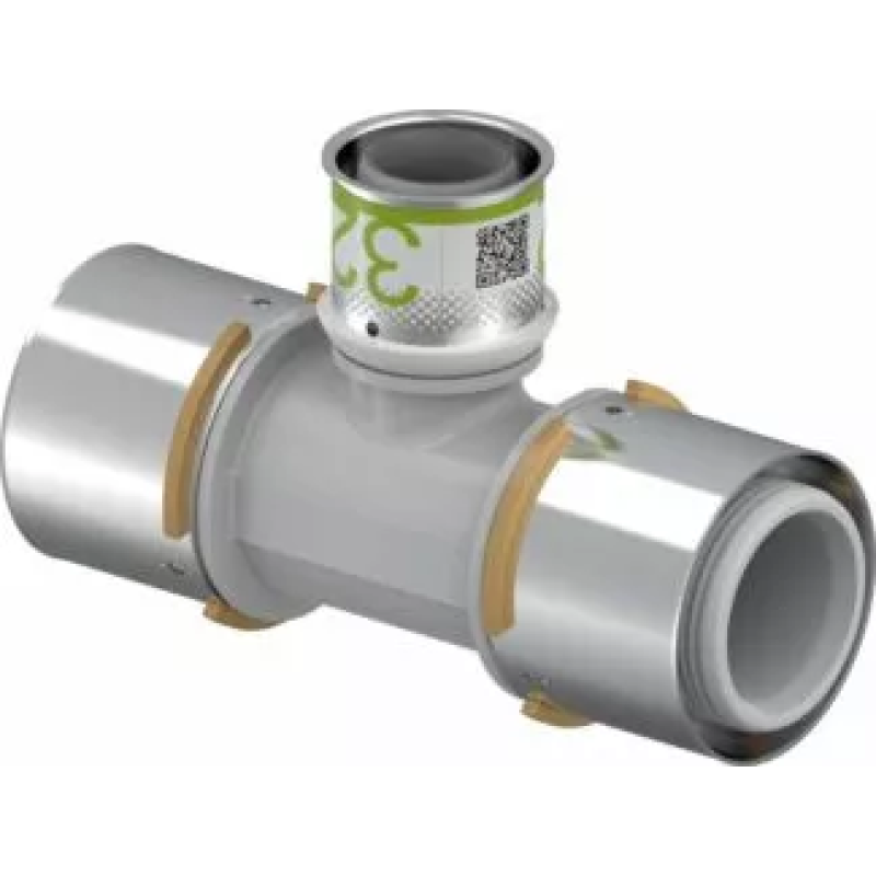 Тройник Uponor S-Press PLUS редукционный латунный 50-32-50