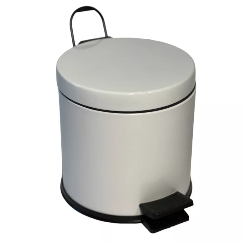 4501.1825 Мусорное ведро с педалью 3л, диаметр 21см, цвет белый