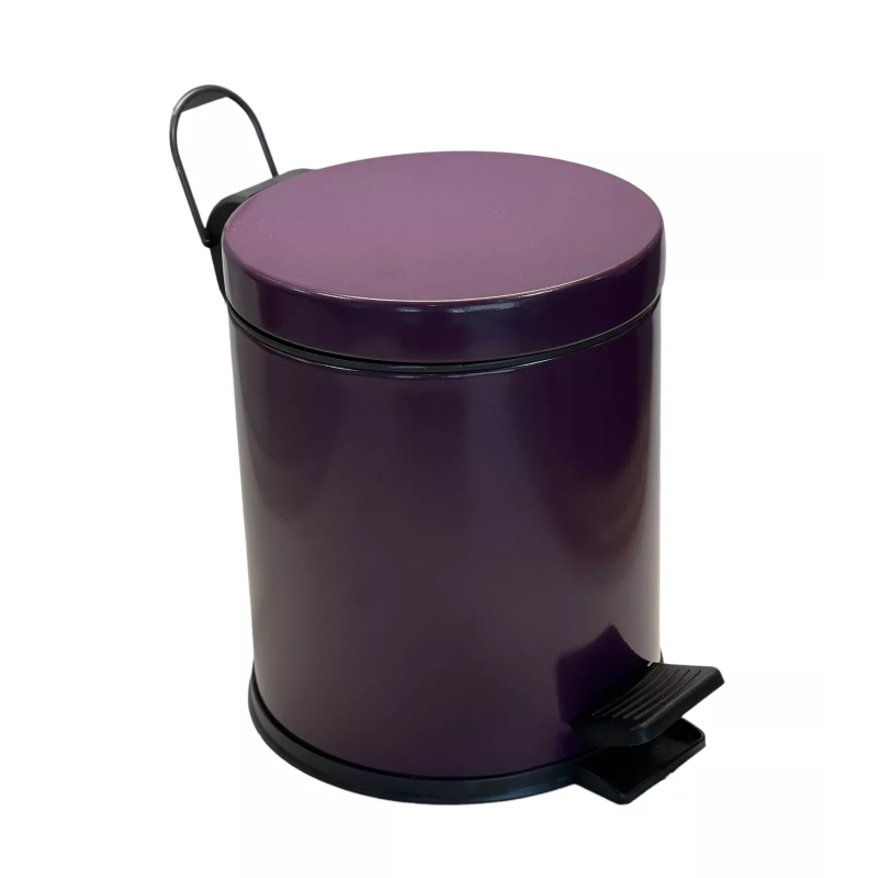 4501.2028 Відро для сміття з педаллю 5л, колір фіолетовий, діаметр 20см