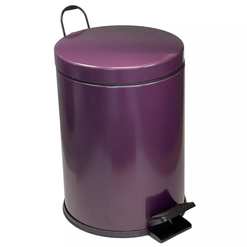 4501.2435 Мусорное ведро с педалью 12л, цвет фиолетовый, диаметр 24см