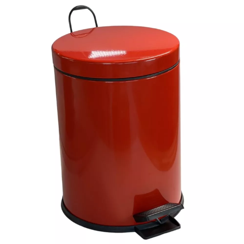 4501.2435 Мусорное ведро с педалью 12л, цвет красный, диаметр 24см