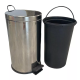 Мусорное ведро с педалью на 16 литров из нержавеющей стали Мусорное ведро с педалью на 16 литров из нержавеющей стали