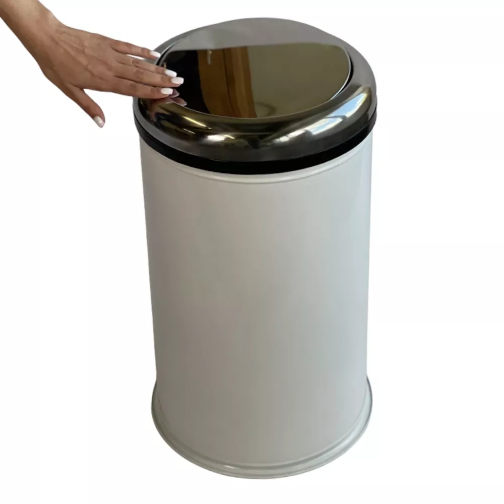 4513.45 Відро для сміття з поворотною кришкою 45л, колір білий