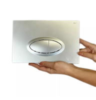 0050 Клавіша змиву для інсталяціїї Chrome satin 3/6 LT, овальна