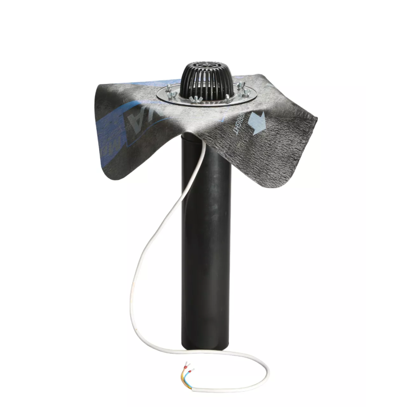 Воронка Кровельная SANSTORE 110/600мм с нержавеющим фланцем, с битумным фартуком, с термокабелем