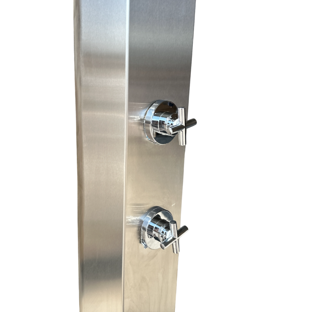 4957 Душевая система для бассейна и пляжа, с верхним душем и краном, 15х15х210см. 4957 Душевая система для бассейна и пляжа, с верхним душем и краном, 15х15х210см.