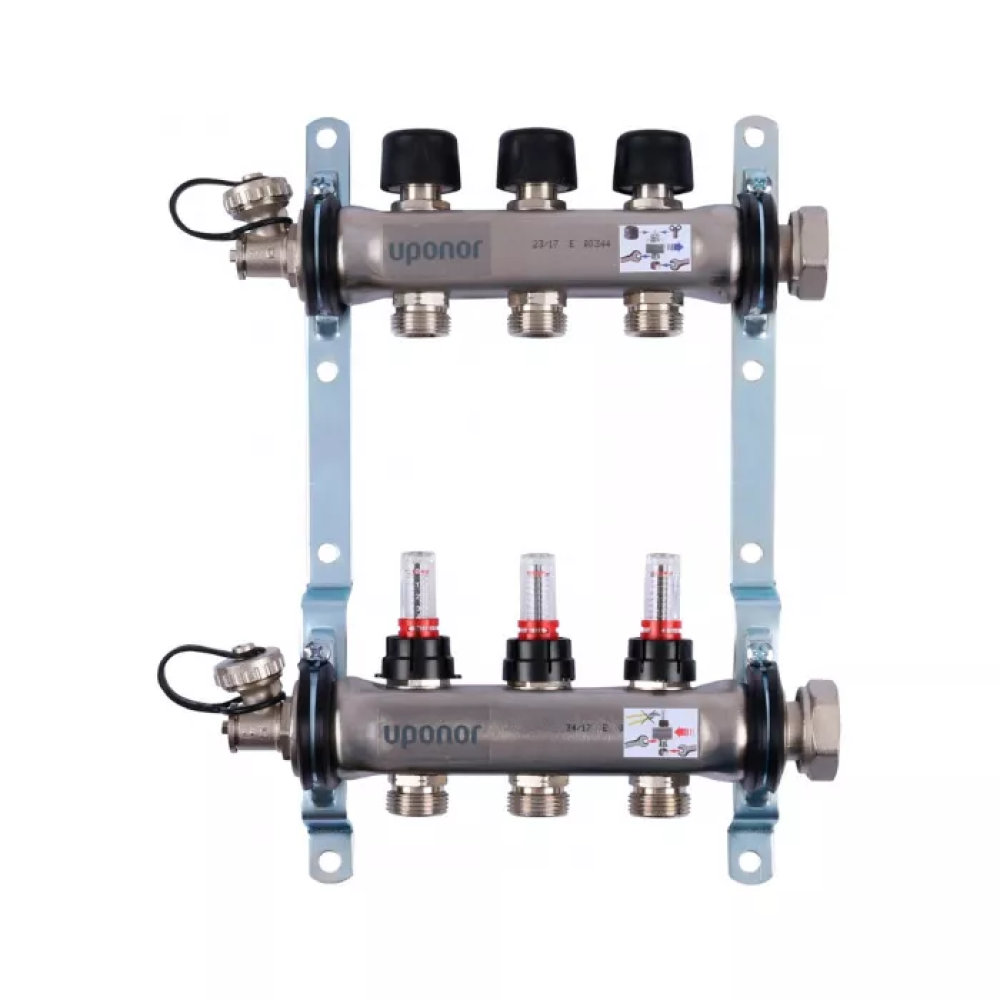 Стальной коллектор Uponor Vario S FM 3x3/4 Euro