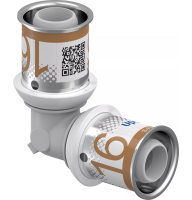 Пресс-фитинги Uponor S-Press PLUS Колено 90° PPSU 16-16