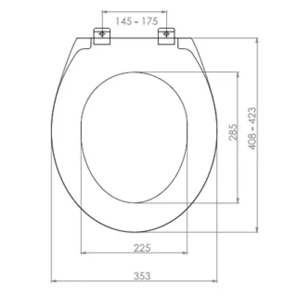 Кришка для унітазу з термопласту Comfort 0301 Кришка для унітазу з термопласту Comfort 0301