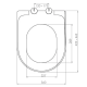 Крышка для унитаза из термопласта Inci 0336, Овальное туалетное сиденье с антибактериальным покрытием Крышка для унитаза из термопласта Inci 0336, Овальное туалетное сиденье с антибактериальным покрытием