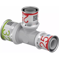 Прес-фітинги Uponor S-Press PLUS Трійник редукційний PPSU 32-25-25 Прес-фітинги Uponor S-Press PLUS Трійник редукційний PPSU 32-25-25