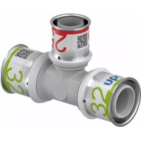 Uponor S-Press PLUS press fittings Reducing tee PPSU 32-25-32 Uponor S-Press PLUS press fittings Reducing tee PPSU 32-25-32