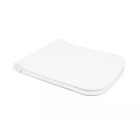 Cиденье для унитаза с микролифтом Forte 0412, Прямоугольное туалетное антибактериальное сиденье с крышкой
