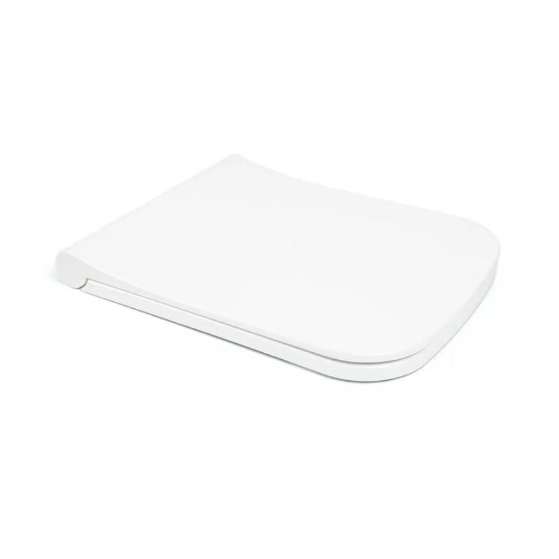 Cиденье для унитаза с микролифтом Forte 0412, Прямоугольное туалетное антибактериальное сиденье с крышкой