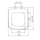Крышка для унитаза дюропластовая Jota Short 0414, Прочное прямоугольное туалетное сиденье антибактериальное Крышка для унитаза дюропластовая Jota Short 0414, Прочное прямоугольное туалетное сиденье антибактериальное