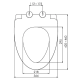 Туалетное сиденье с микролифтом из дюропласта Mole 0415, Прочное сиденье для унитаза овальной формы Туалетное сиденье с микролифтом из дюропласта Mole 0415, Прочное сиденье для унитаза овальной формы