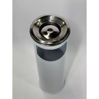 Урна-попільниця циліндрична з нерж.сталі, діаметр 19см, висота 60см, колір білий Урна-попільниця циліндрична з нерж.сталі, діаметр 19см, висота 60см, колір білий