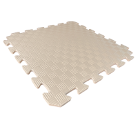 Коврик пазл EVA 50*50см толщина 10мм бежевый, мягкий теплый пол в детский 50*50см, 10мм