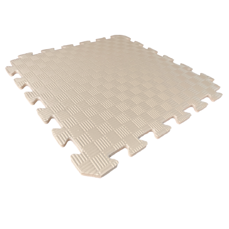 Коврик пазл EVA 50*50см толщина 10мм бежевый, мягкий теплый пол в детский 50*50см, 10мм