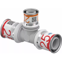 Прес-фітинги Uponor S-Press PLUS Трійник редукційний PPSU 25-20-25 Прес-фітинги Uponor S-Press PLUS Трійник редукційний PPSU 25-20-25