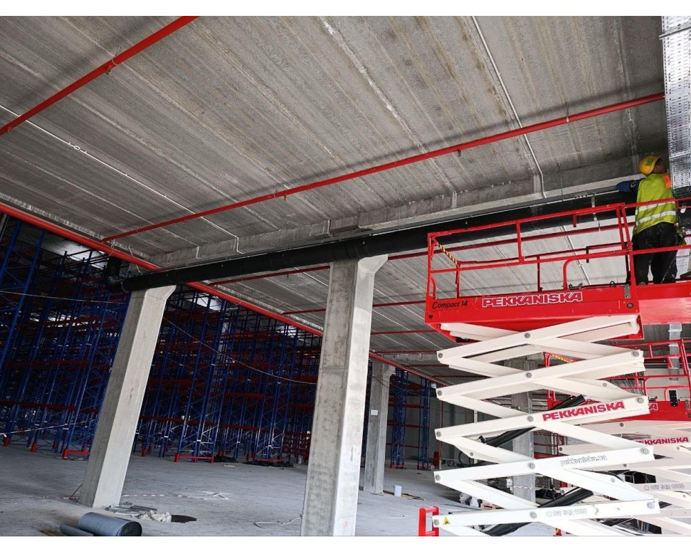 Noise insulation of engineering systems of the logistics complex