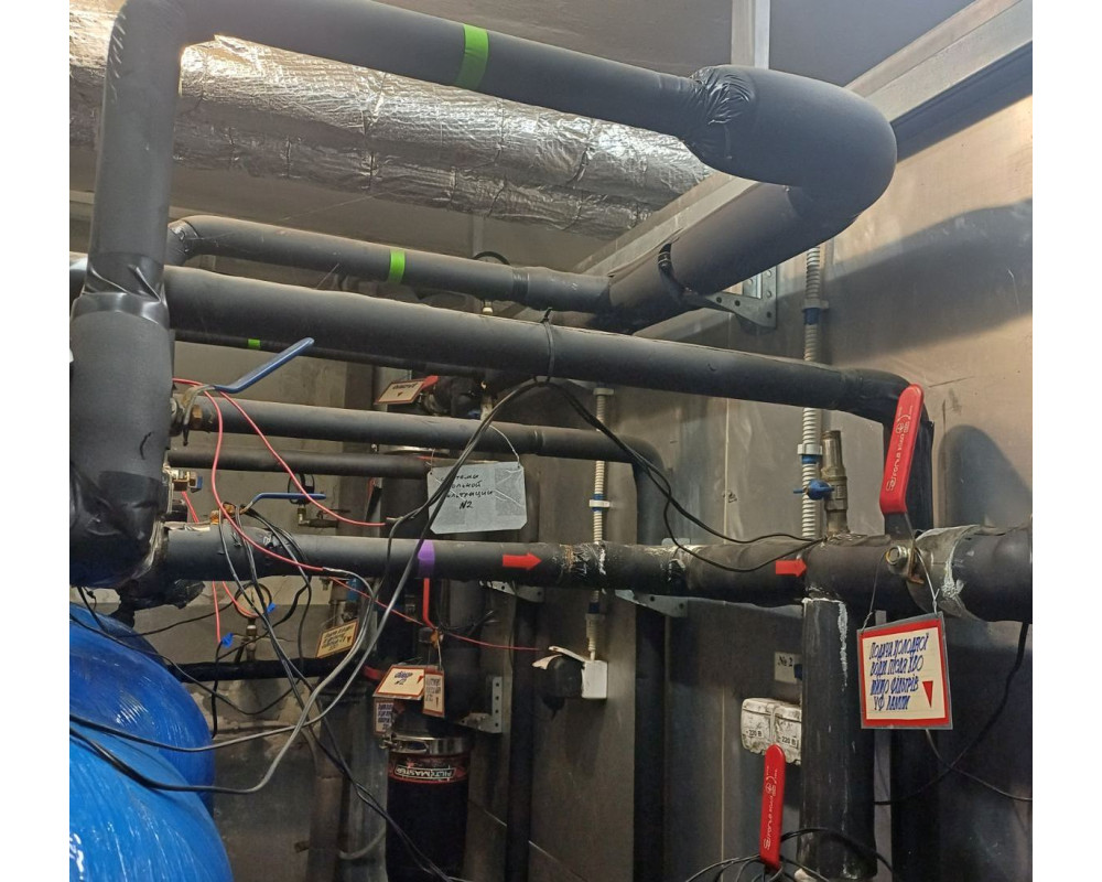 Thermal insulation of the heating system at the Kharkiv biscuit factory