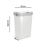 Корзина для белья одинарная 40л белая