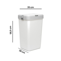 Корзина для белья одинарная 40л белая