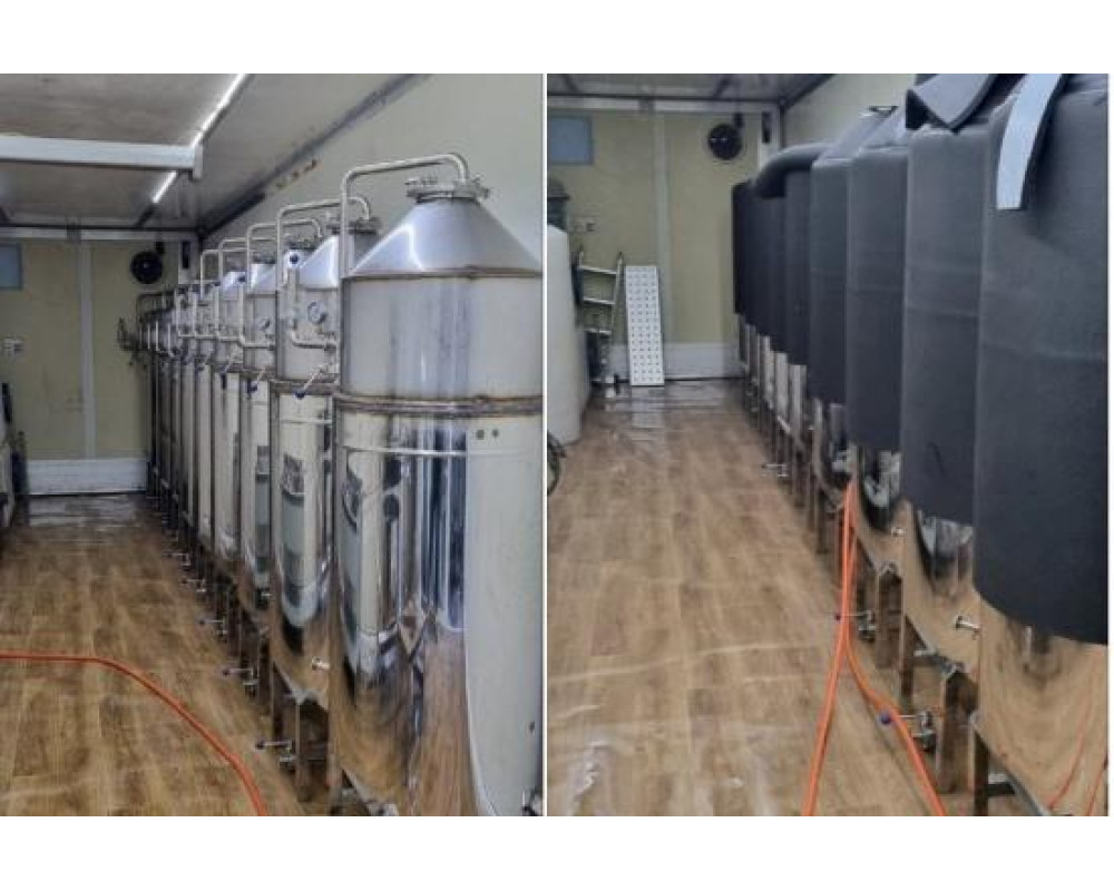 Теплоизоляция  емкостей на пивоварном заводе