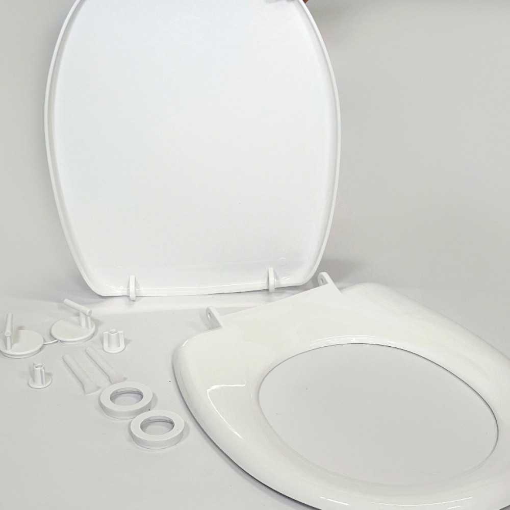 Сидіння для унітазу з термопласту з кришкою Akdeniz 0300, Овальне міцне і тверде сидіння для унітазу Сидіння для унітазу з термопласту з кришкою Akdeniz 0300, Овальне міцне і тверде сидіння для унітазу