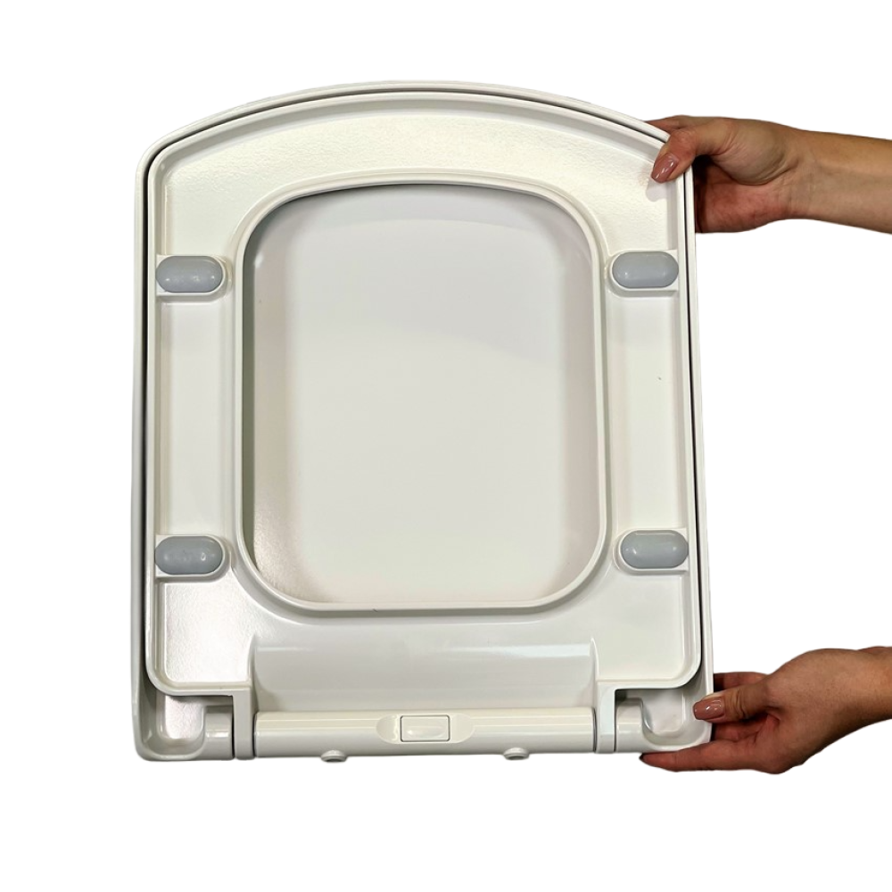 Крышка для унитаза из дюропласта Arya 0403, Прямоугольное сиденье унитазное с антибактериальным покрытием Крышка для унитаза из дюропласта Arya 0403, Прямоугольное сиденье унитазное с антибактериальным покрытием