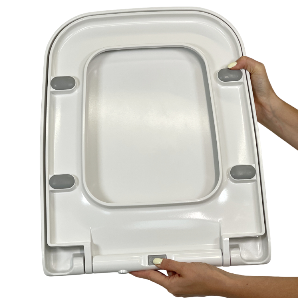 Крышка на унитаз из дюропласта с микролифтом Dolce 0406, Бесшумное туалетное сиденье для общественных мест Крышка на унитаз из дюропласта с микролифтом Dolce 0406, Бесшумное туалетное сиденье для общественных мест