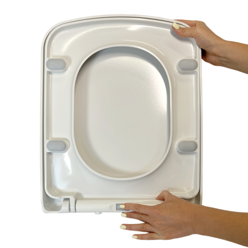 Крышка для унитаза дюропластовая Jota 0413, Прямоугольное сиденье для унитаза с антибактериальным покрытием Крышка для унитаза дюропластовая Jota 0413, Прямоугольное сиденье для унитаза с антибактериальным покрытием